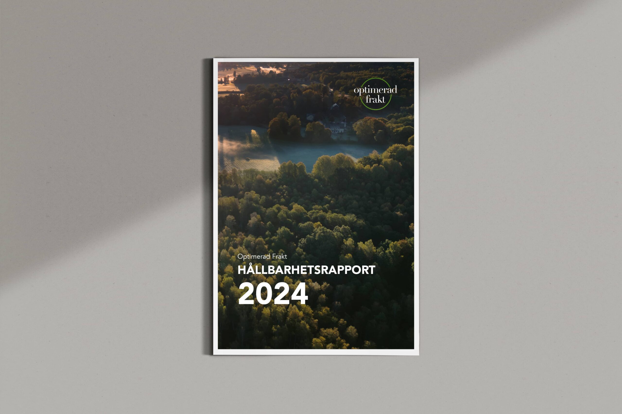 Optimerad Frakts hållbarhetsrapport omslag